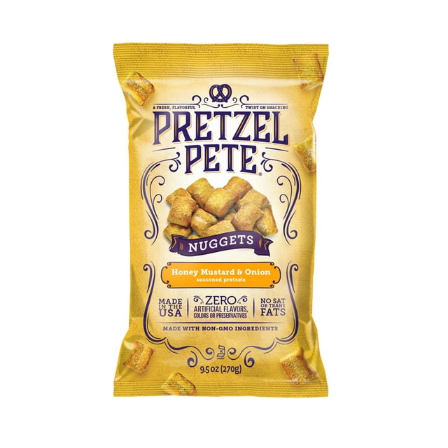 Pretzel Pete Honey Mustard & Onion Pretzel Nuggets, 9.5 oz.