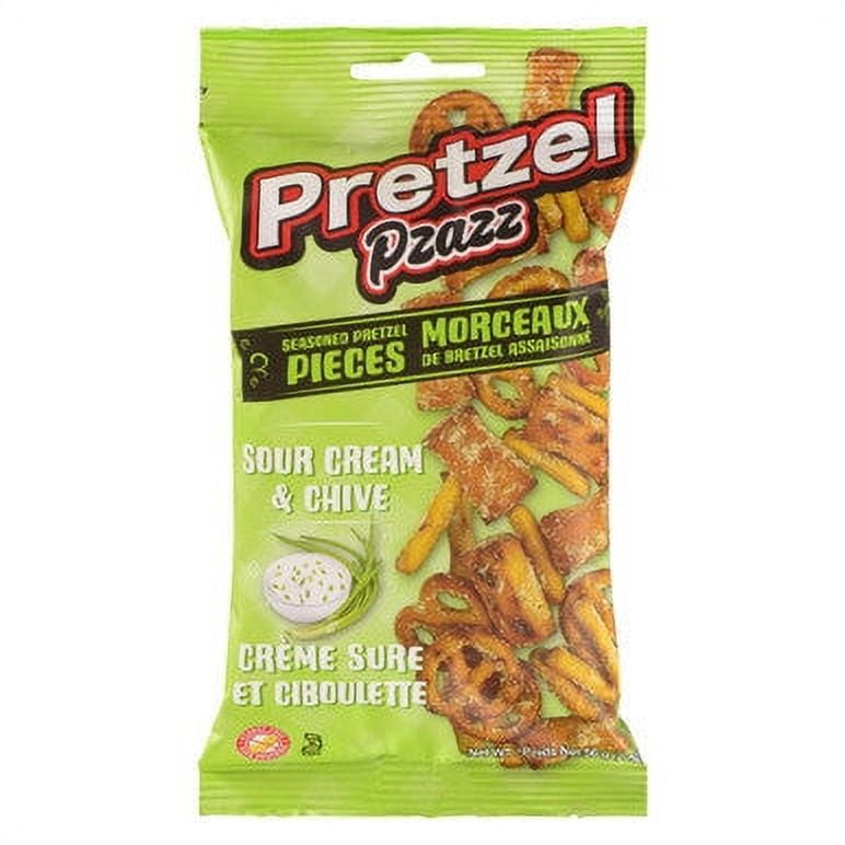 Pretzel Pzazz Seasoned Pretzel Pieces, Sour Cream & Chive, 56g/2 oz