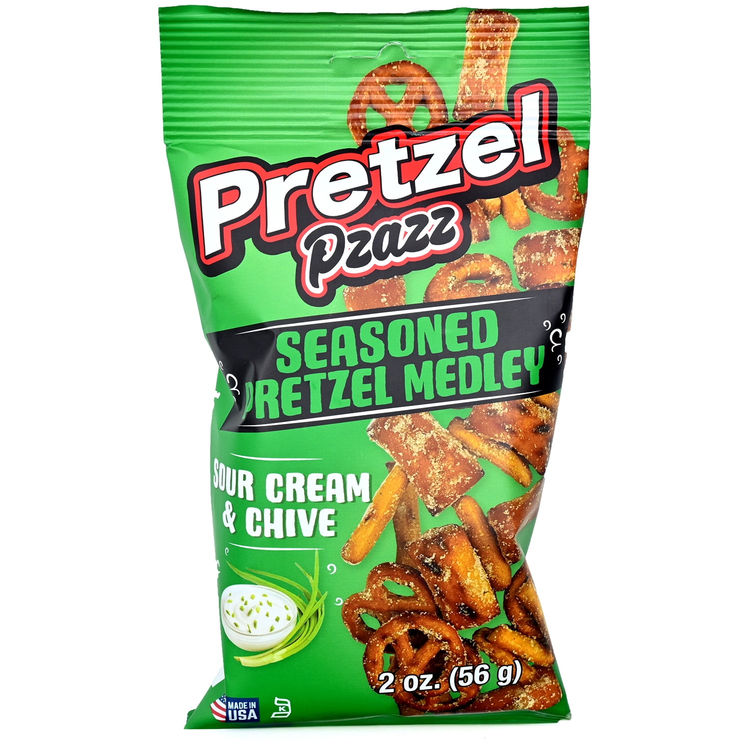 Pezz Pretzel Pzazz Sour Cream and Chive 12 count Box - Walmart.com