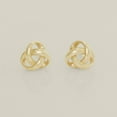 thumbnail image 1 of ANYGOLDS 14K Real Solid Gold Endless Stud Earrings, Pretzel Studs, 1 of 5