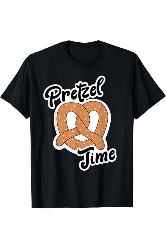 Pretzel Time | Soft Pretzel Graphic T-Shirt men and women can wear, black, white, gifts