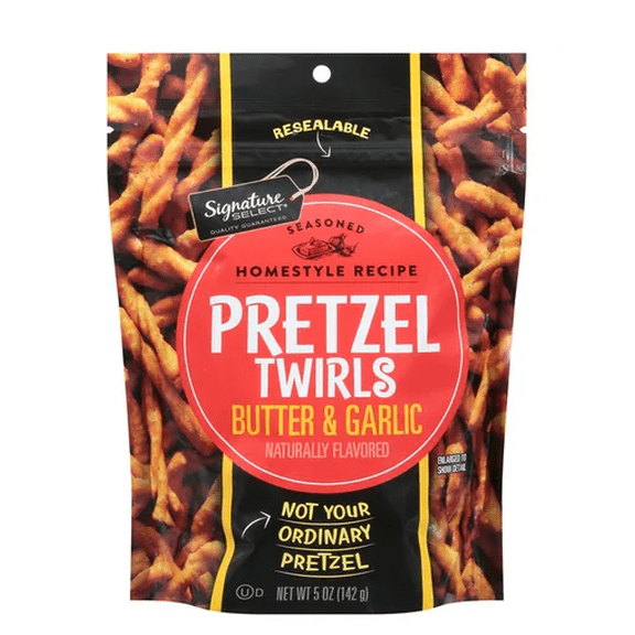 Pretzel Twirls Crunchy Butter-and-Garlic Flavored