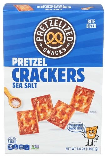 Pretzelized Snacks Crackers Pretzel Sea Salt 6.5 oz (Pack of 12)