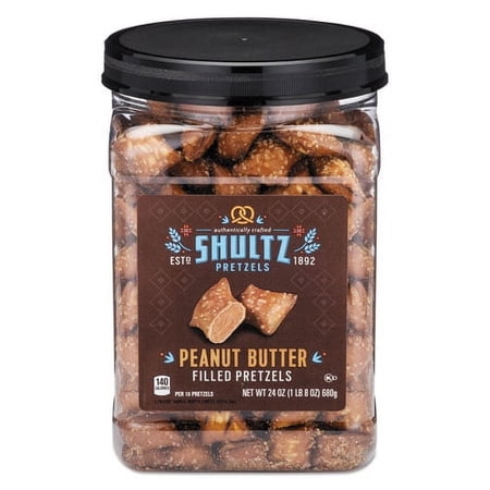 Pretzels, Peanut Butter, Tub, 24 Oz | Bundle of 10 Each