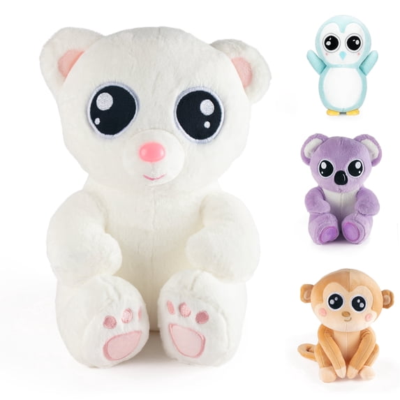 PretziPals plush white teddy bear - 12 inch stuffed animal