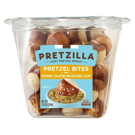 Pretzilla Pretzel Sf Bites 12.5oz Tub with Honey Dijon Mustard Cup
