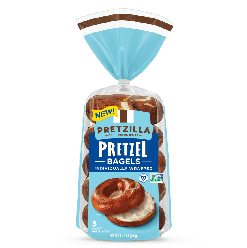 Pretzilla Soft Pretzel Bagels, Individually Wrapped, 14.4oz, 5ct