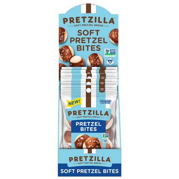 Pretzilla Soft Pretzel Bites with Salt Packet 2.7oz Pouch 32ct