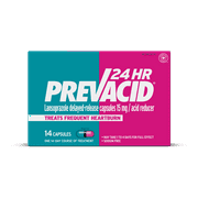 Prevacid 24HR Lansoprazole Delayed-Release Capsules, Treats Frequent Heartburn, 15 mg, 14 Count