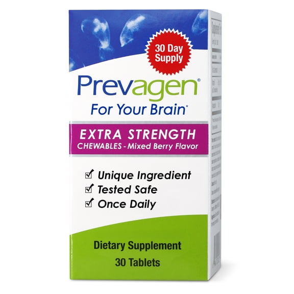 Prevagen Extra Strength Chewable Tablets, Mixed Berry, 30 Ct