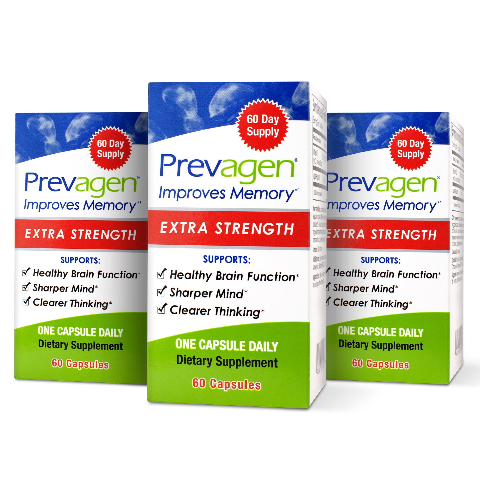 Prevagen Improves Memory - Extra Strength 20mg, 60 Capsules |3 Pack