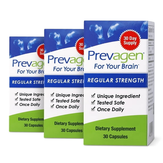 Prevagen Regular Strength Capsules, 30ct 3 Pack, Prevagen with Apoaequorin & Vitamin D