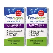Prevagen Regular Strength Mixed Berry Chewables, 30ct 2 Pack, Prevagen with Apoaequorin & Vitamin D