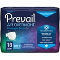 thumbnail image 1 of Prevail AIR Overnight Incontinence Briefs, Disposable, Overnight Absorbency, Size 2 (45-62 Inch), 18 Count Bag, 1 of 6