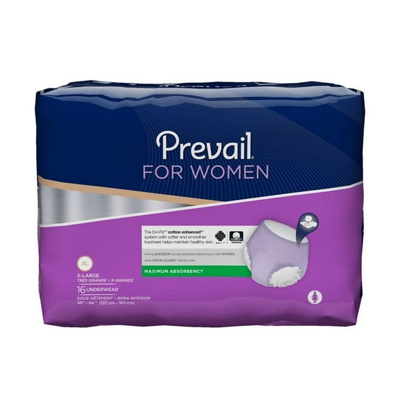 Prevail Adult Moderate Absorbency Underwear PWC-514/1 X-Large Case of 64, Lavender