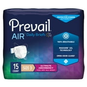 Prevail Air Adult Incontinence Brief 3 Heavy Absorbency Breathable, PVBNG-014CA, 60 Ct