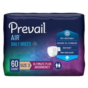 Prevail Air Adult Incontinence Brief Size 3 / X-Large Heavy Absorbency Breathable, PVBNG-014CA, 60 Ct