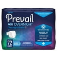 thumbnail image 1 of Prevail Air Overnight Incontinence Adult Briefs with Refastenable Tabs, Size 2, Large, 72 Count, 1 of 7