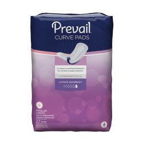 Prevail Curve Female Incontinent Pad 14" L Ultimate PBC-923 27/ Bag