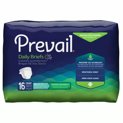 Prevail Daily Incontinence Brief S Breathable PV-011 Maximum 16 Ct