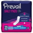 thumbnail image 1 of Prevail Daily Pads for Bladder Leaks, Disposable, Moderate Absorbency, Regular, 20 Count, 1 Pack, 1 of 5