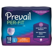 PER-FIT Prevail Disposable Underwear Female Large, PFW-513, Extra, 18 Ct