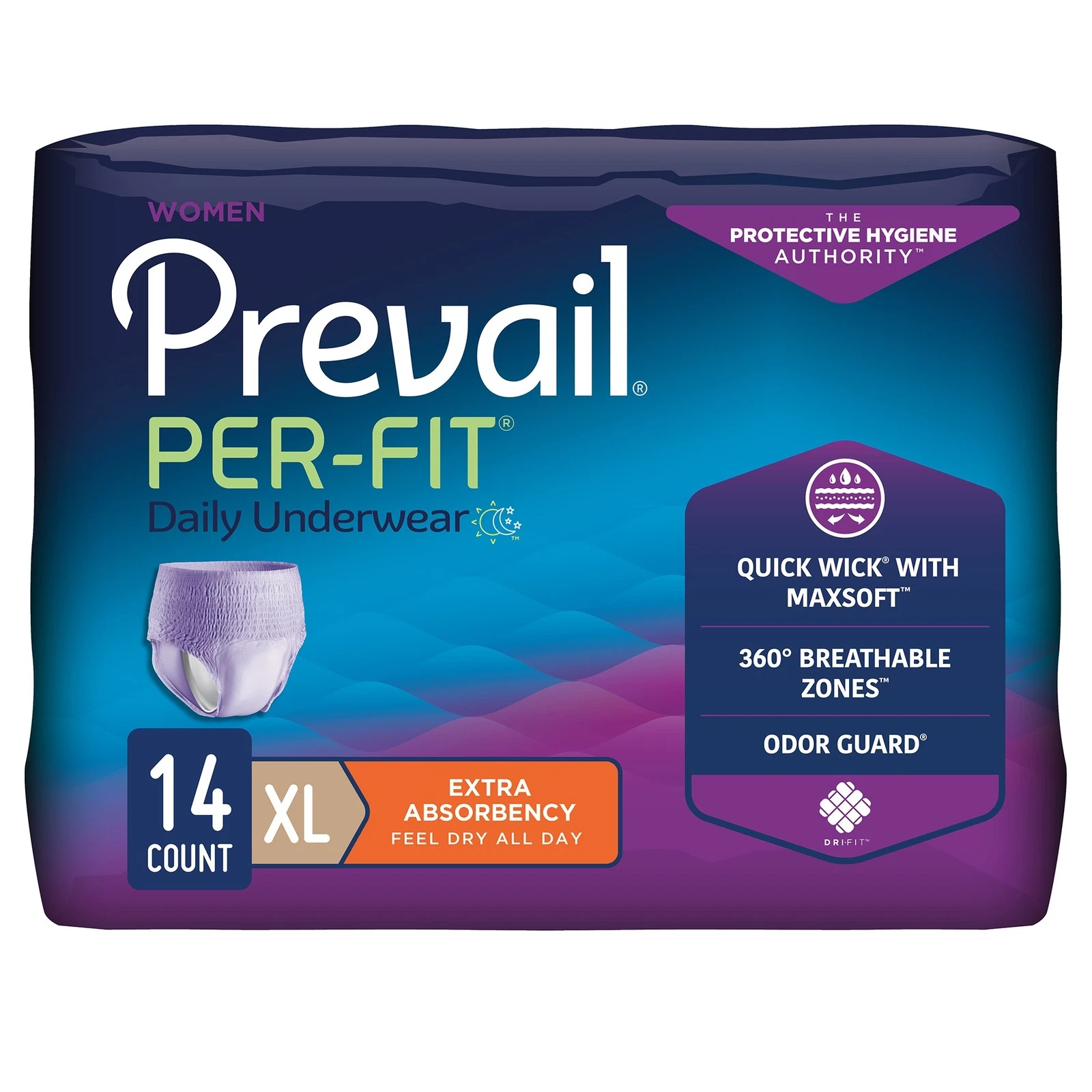 Prevail Disposable Underwear Female X-Large Extra 14 Ct