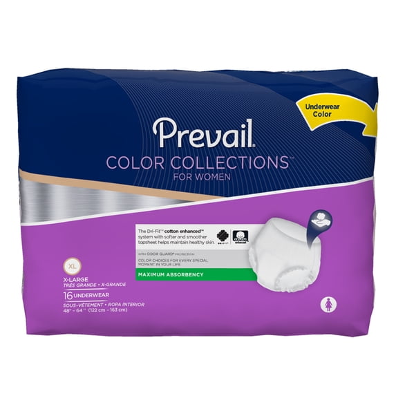 Prevail Disposable Underwear Female X-Large, Maximum, 64 Ct