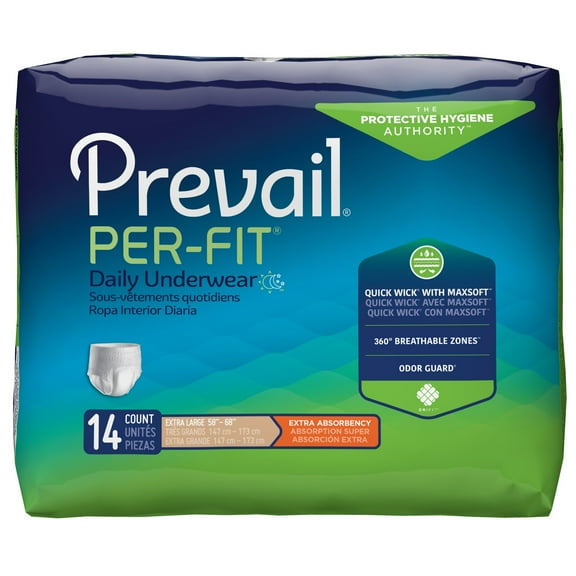 Prevail Disposable Underwear X-Large, PF-514, Extra, 56 Ct