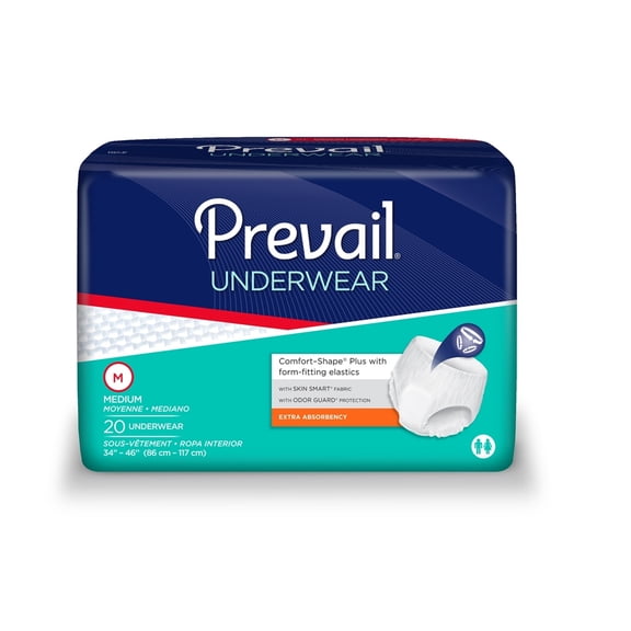 Prevail Extra Adult Underwear PV-512 Medium Case of 80, White