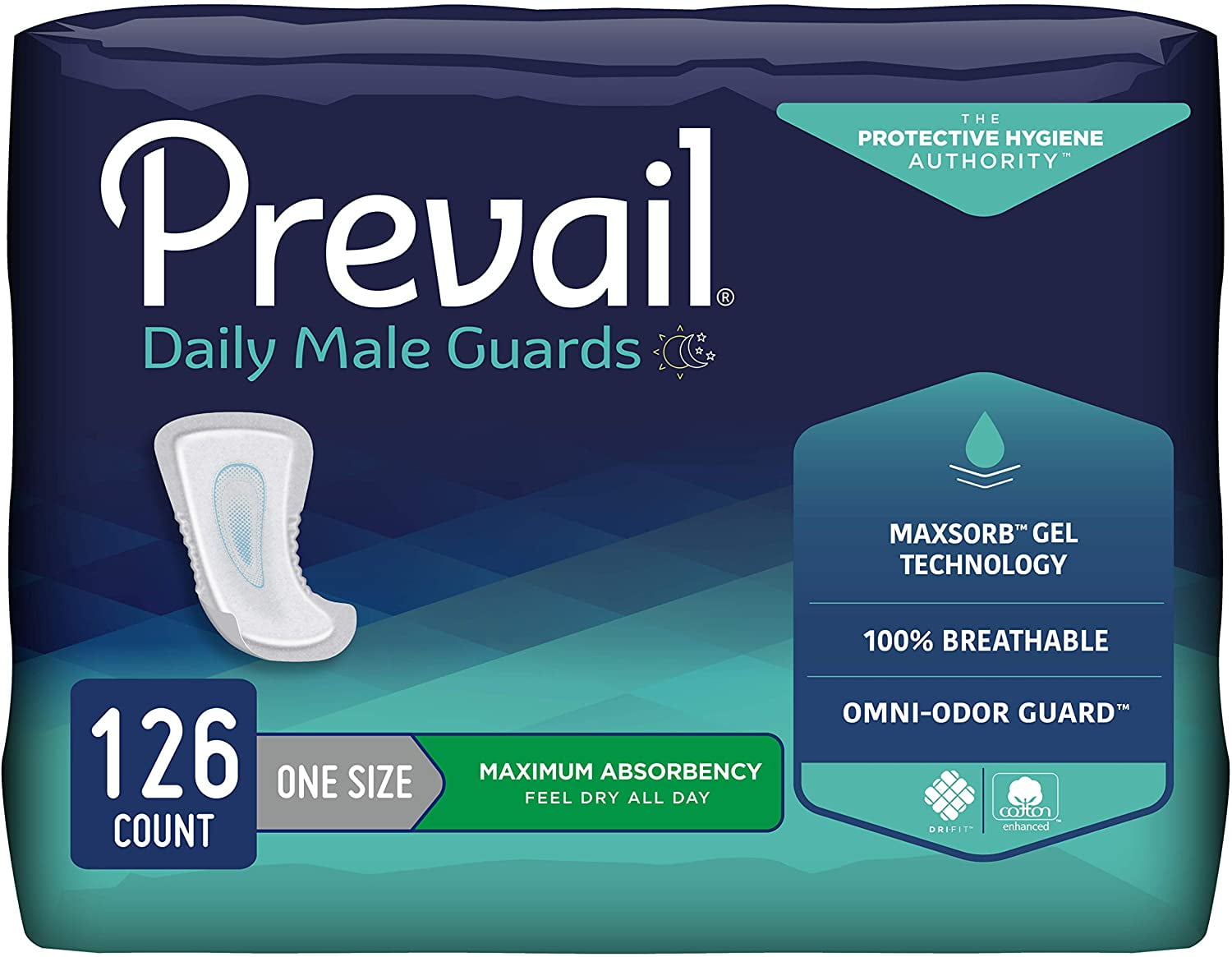 "Prevail Guards for Men, Maximum Absorbency, 126 Count"