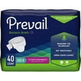 thumbnail image 1 of Prevail Incontinence Bariatric Briefs, Ultimate Absorbency, Refastenable Tabs, Size B (3X-Large), Case of 40, 1 of 3