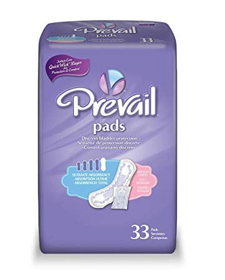 Prevail Incontinence Pad Ultimate 4 bags of 33 (132 ct.)