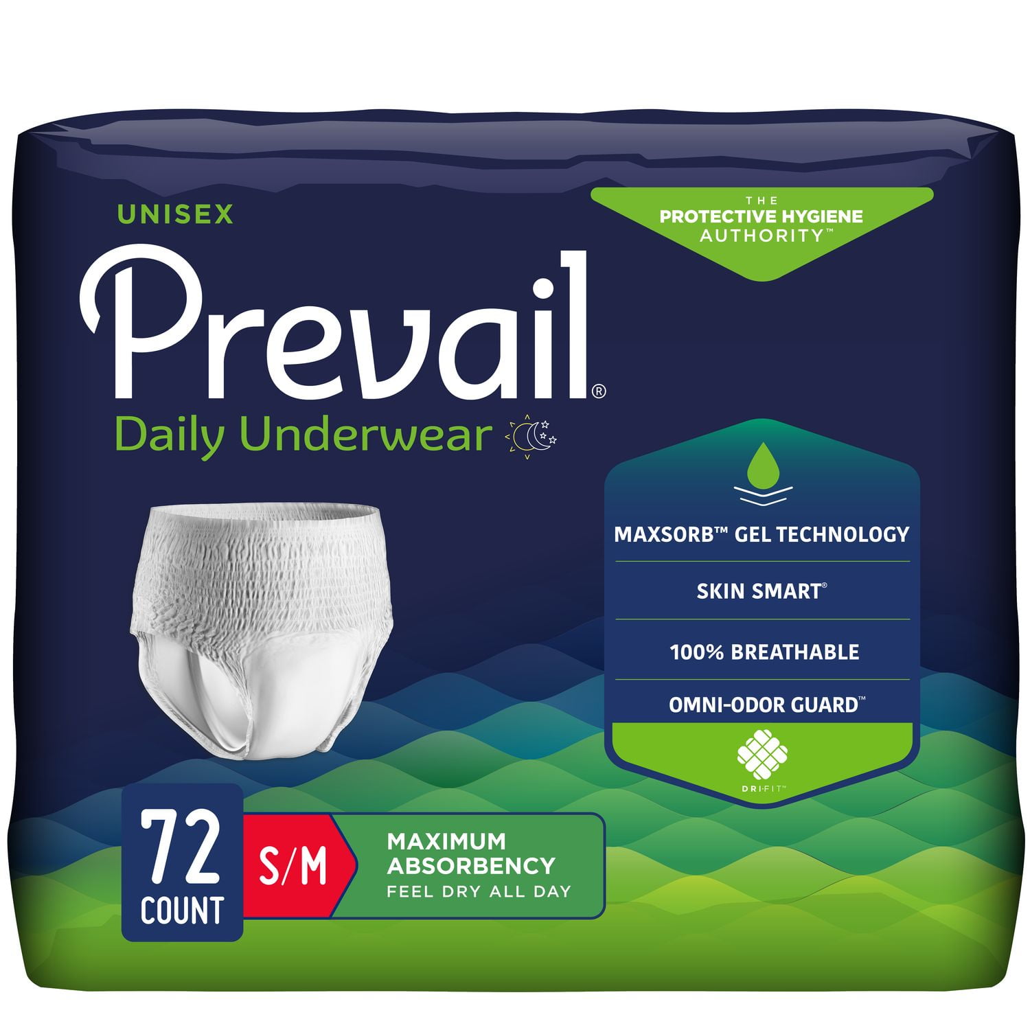 Depend Real Fit Adult Incontinence Underwear for Men, S/M, Black, 56Ct