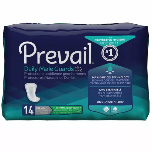 Prevail Incontinent Pad 12.5" L Contoured Maximum 14 Ct