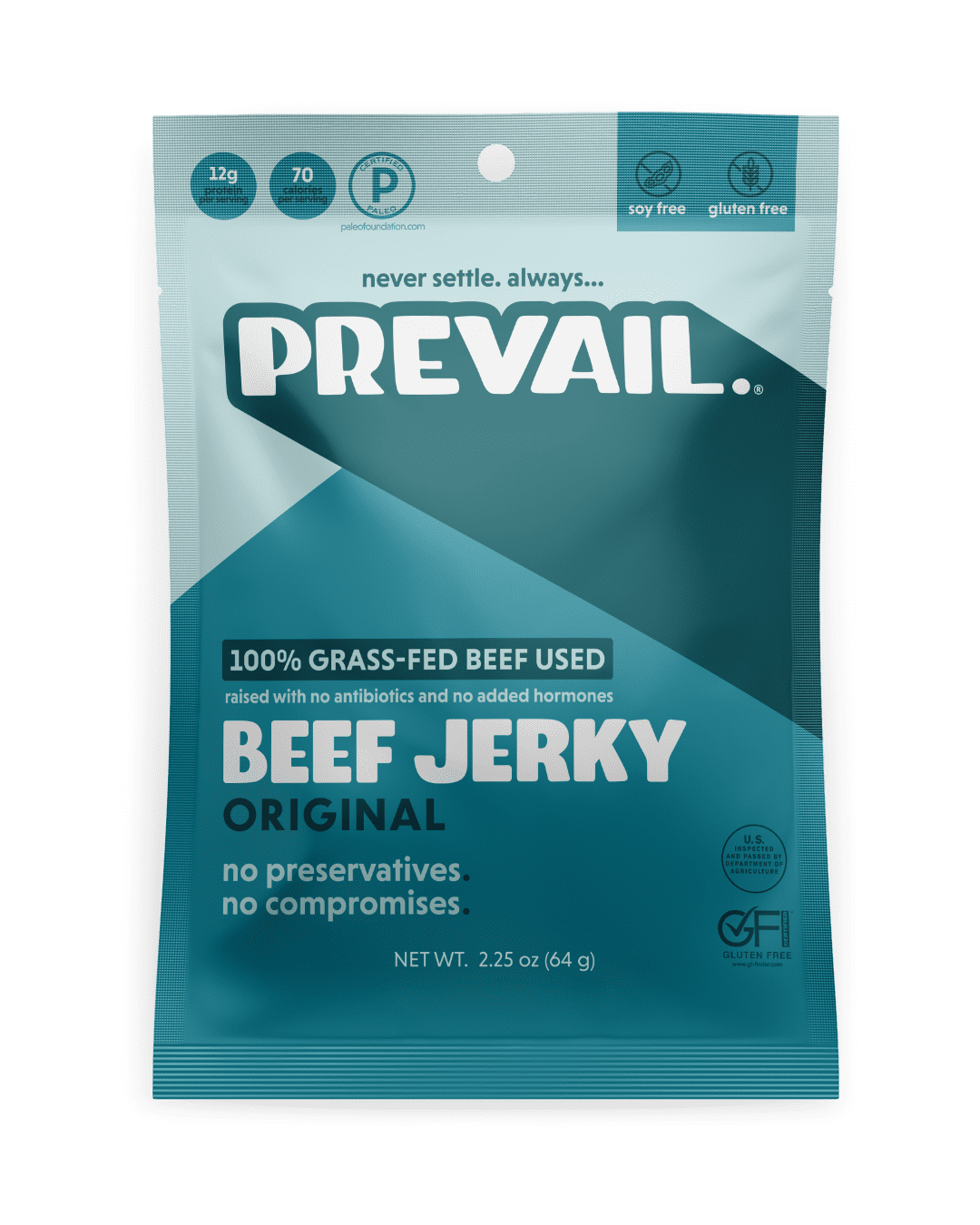 Prevail - Jerky Beef Original - Case Of 8-2.25 Oz