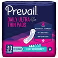 thumbnail image 1 of Prevail Light Absorbency Thin Incontinence Bladder Control Pads, 30 Count, 1 of 4