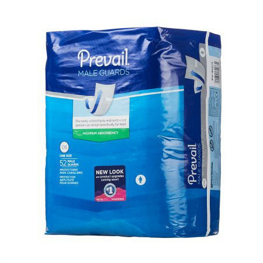 Prevail Male Guards with Adhesive Strip ''13 Length, 52 Count'' 2 Pack