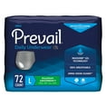 thumbnail image 1 of Prevail Men's Daily Incontinence Underwear, Disposable, Heavy Absorbency, Large, 72 Ct, 1 of 5