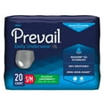 thumbnail image 1 of Prevail Men's Daily Incontinence Underwear, Disposable, Heavy Absorbency, S/M, 20 Ct, 1 of 5