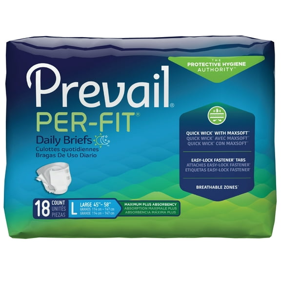 Prevail Per-Fit Adult Incontinence Brief Heavy Absorbency