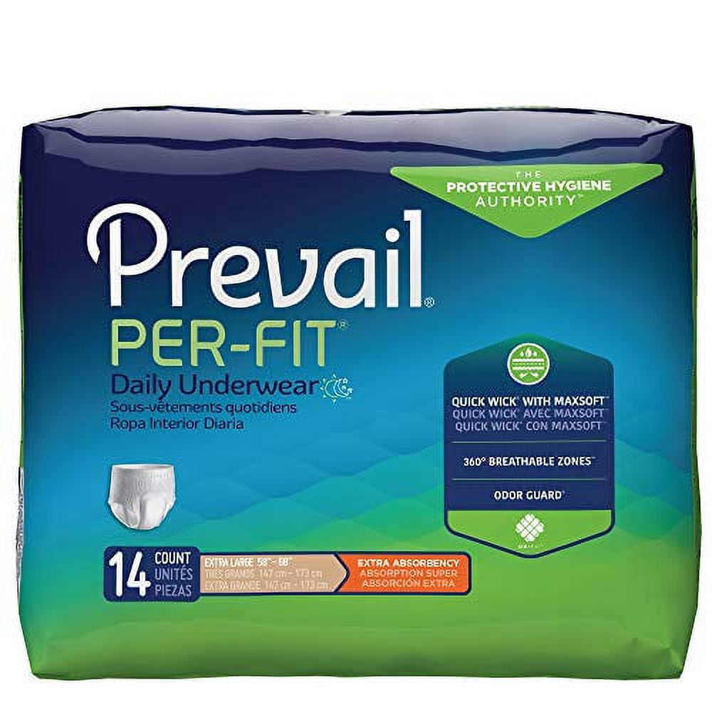 Preva Extra Prevail Per-Fit Extra Absorbency Underwear, Extra Large, 14-Count HSA ...