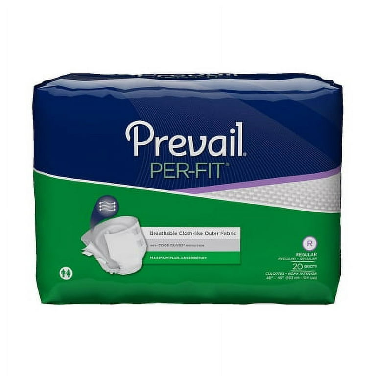 Prevail Per-Fit Maximum Absorbency Incontinence Briefs, Regular