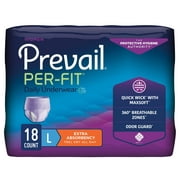 Prevail Per-Fit Protective Underwear for Women, Large, 18 Count