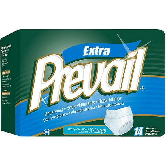 Prevail Adult Protective Underwear, XL, Moderate to Heavy Protection (56 Count)