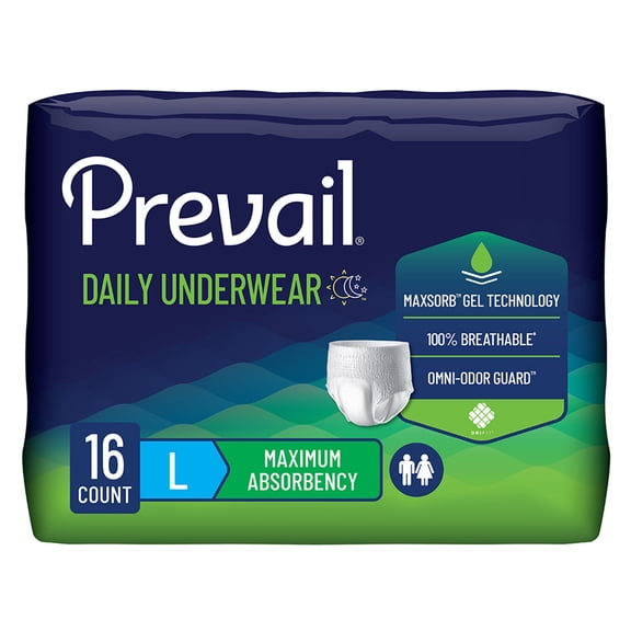 Prevail Protective Underwear, Maximum Absorbency, Large, 16 count