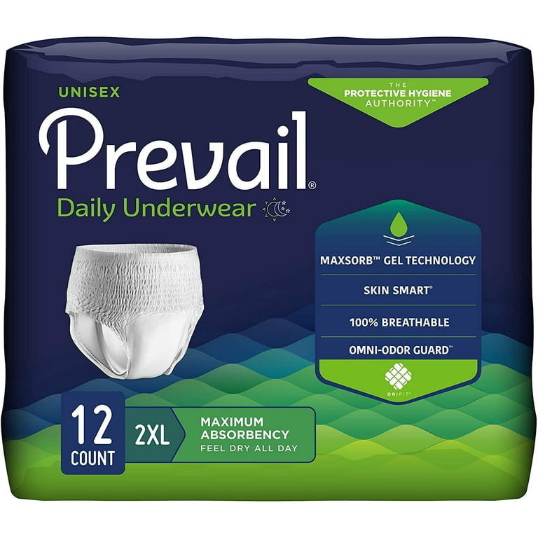Prevail, Protective Underwear, 68-80 in, XX-Large 12 ct 2 pack