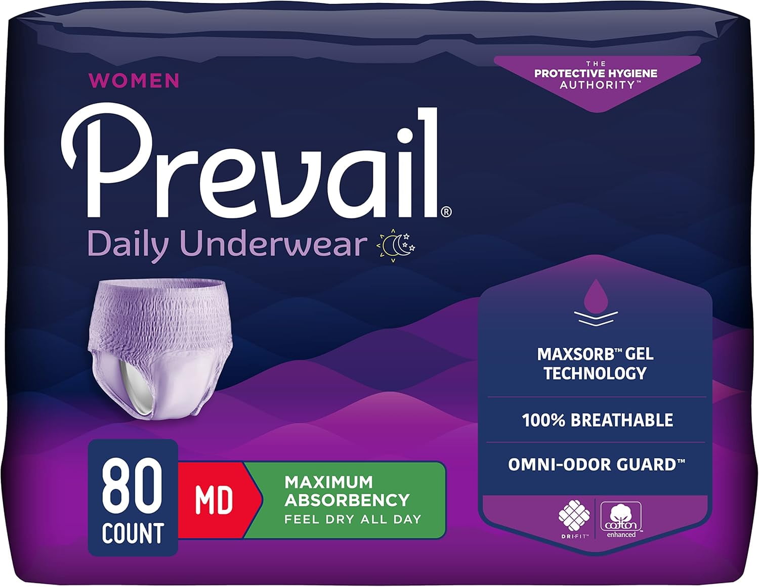 Prevail Proven | Small/Medium Pull-Up | Women's Incontinence Protective Underwear | Maximum Absorbency | 80 Count