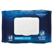 Prevail Adult Washcloths, Soft Pack, 48 Count, 12 x 8 Inch Wipes for Personal Hygiene (Pack of 12)