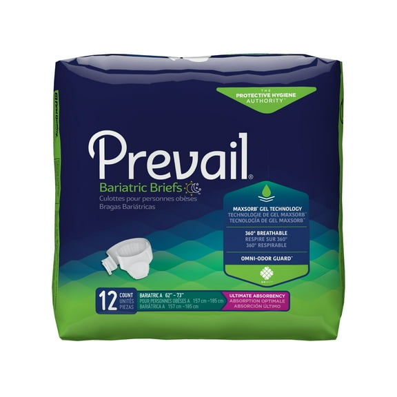 Prevail Specialty Bariatric A Heavy Absorbency Brief, 2X-Large, 48 Ct